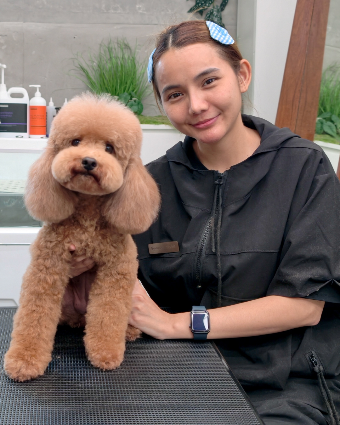 Sang, Groomer at Boom's Dog Styling Studio